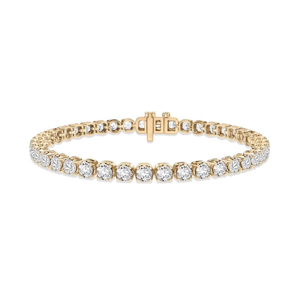 Lab Grown Diamond Tennis Bracelet in 14K Yellow Gold (8 ct. tw.) – Image 1 of 2
