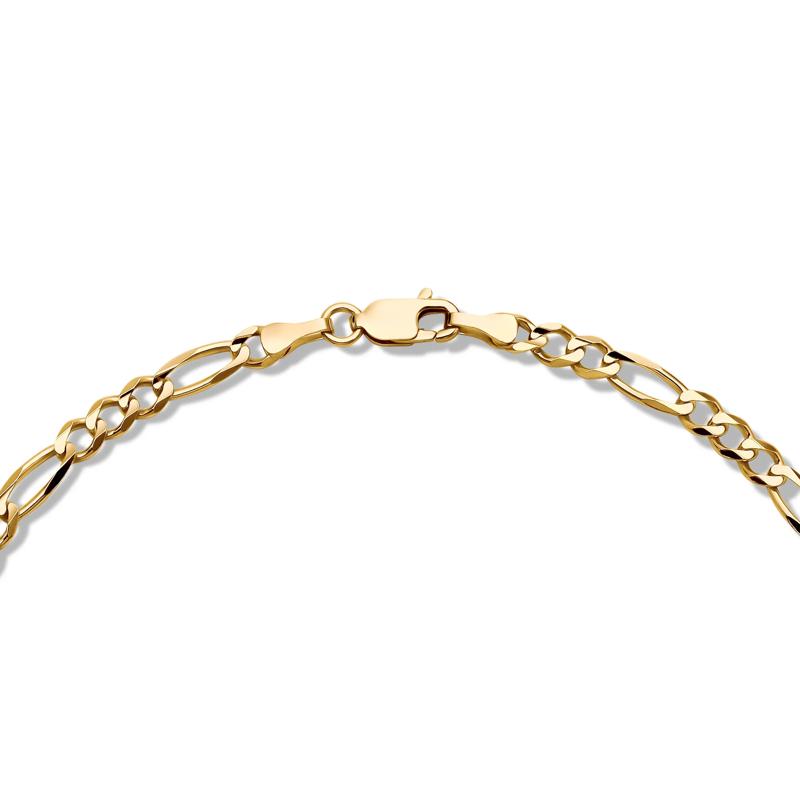 Men&#39;s Solid Figaro Chain in 14K Yellow Gold, 3MM, 22&quot; – Image 2 of 4