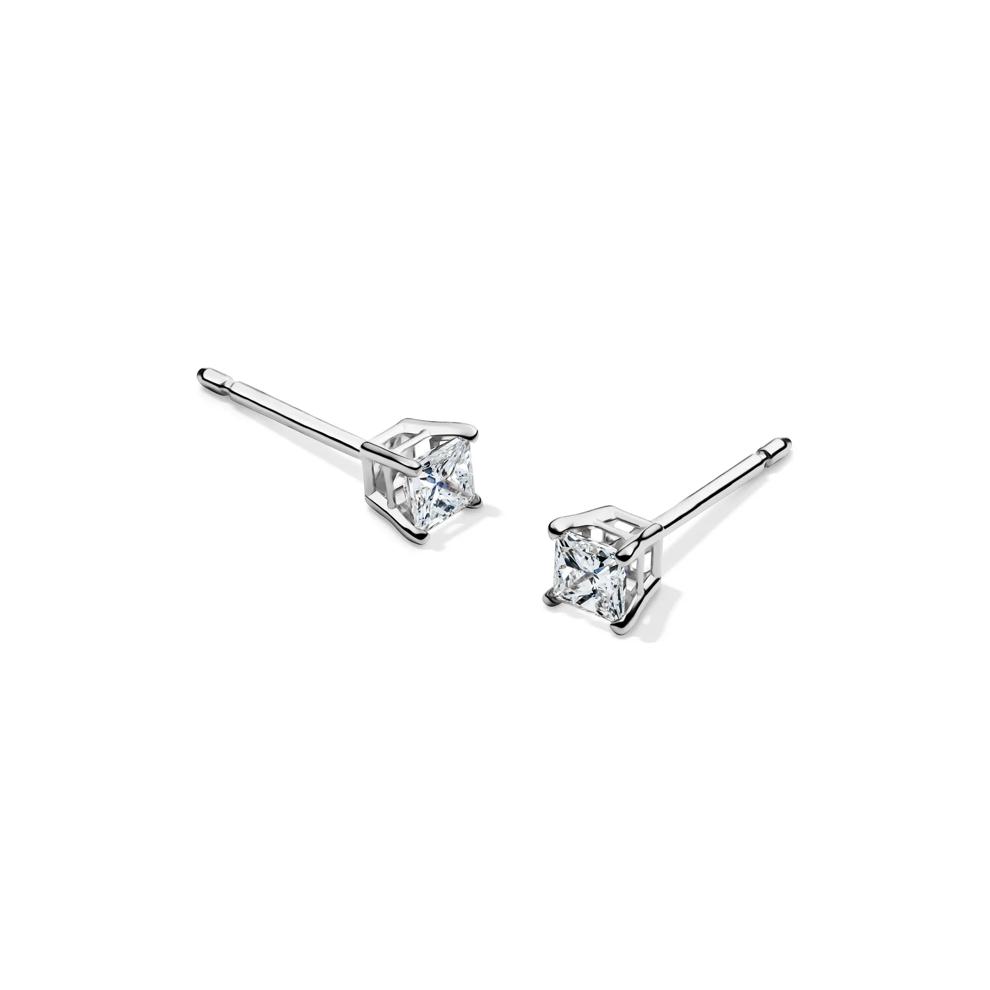 1/4 ct. tw. Diamond 4-Prong Stud Earrings in 10K White Gold – Image 1 of 3