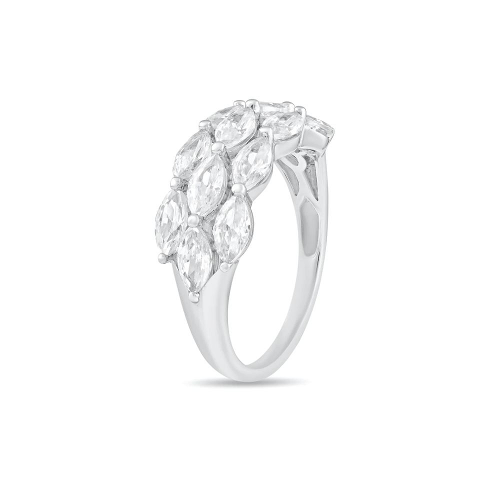 Lab Grown Diamond Marquise Multi-Row Band in 10K White Gold (2 ct. tw.) – Image 4 of 4