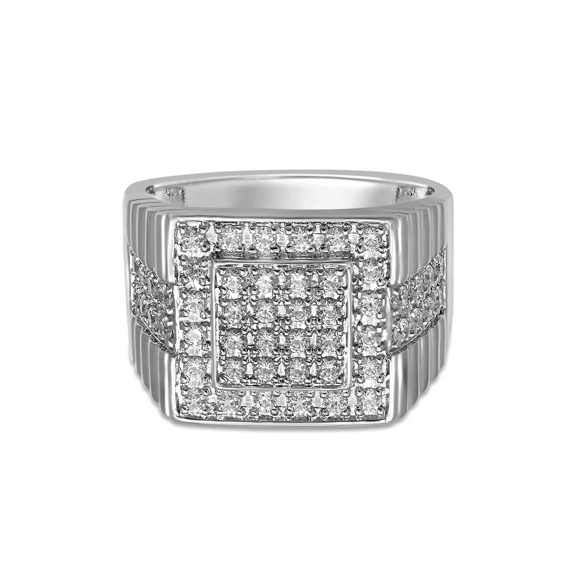 Father's Day Gift | 1 ct. tw. Men's Diamond Ring | 10K White Gold | Round Brilliant Cut | Size 9 | Helzberg Diamonds