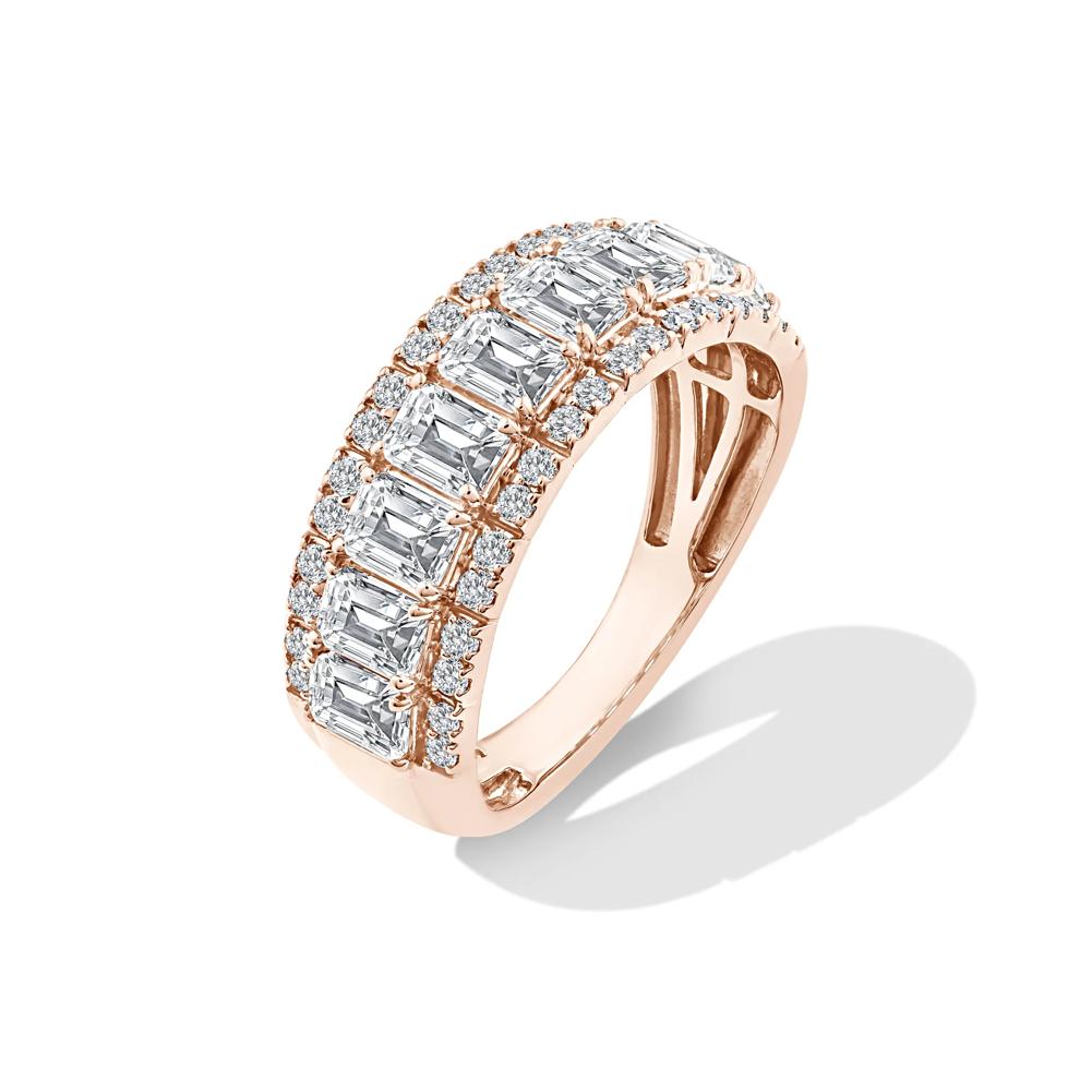 Lab Grown Diamond Emerald Center Band in 10K Gold (2 1/2 ct. tw.) – Image 4 of 4