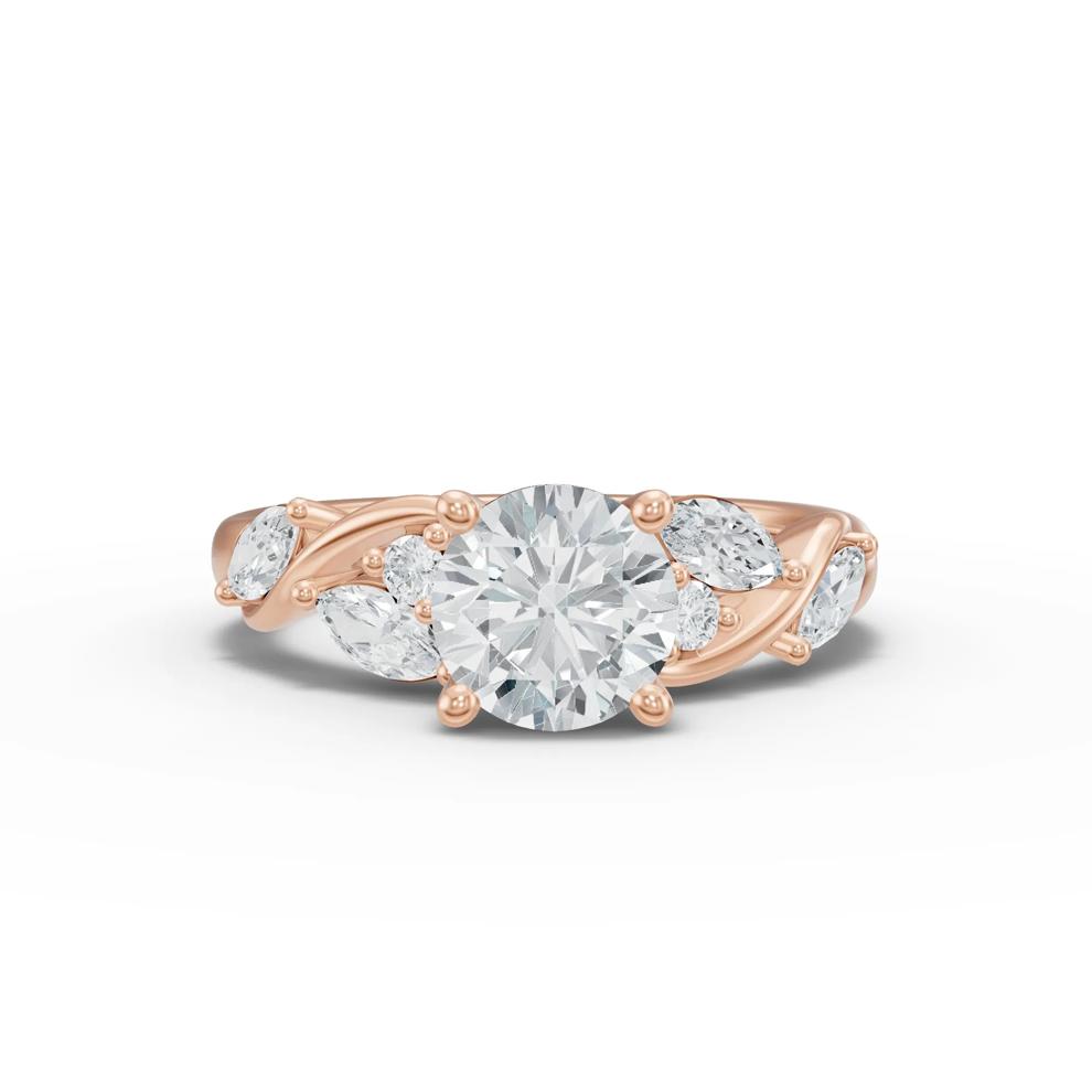 Diamond Round Engagement Ring in 14K Rose Gold (1 1/2 ct. tw.) – Image 1 of 4