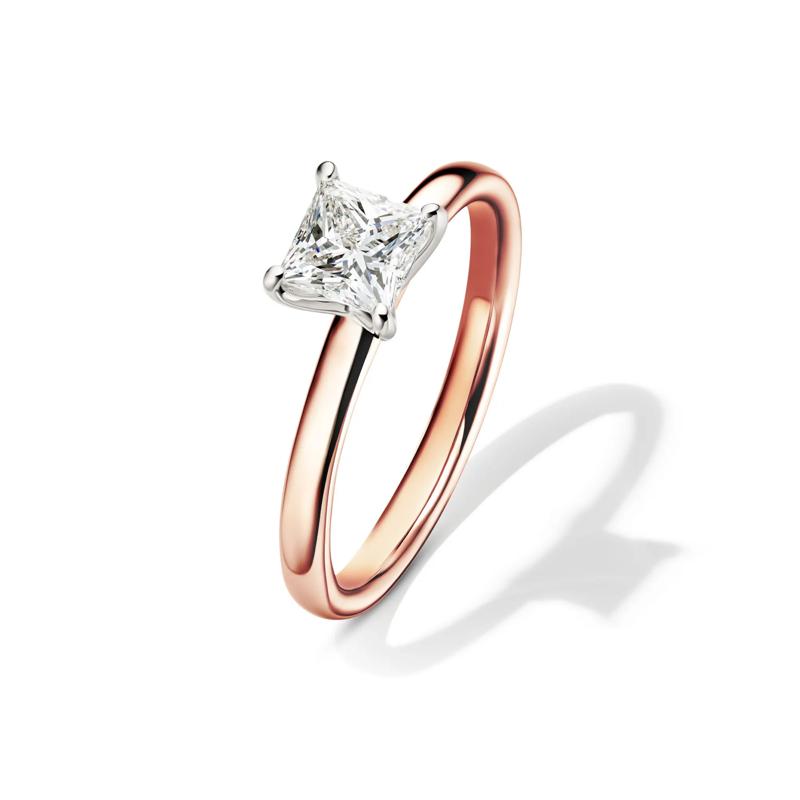 Diamond Princess-Cut Solitaire Engagement Ring in 14K Rose Gold (3/4 ct.) – Image 4 of 5