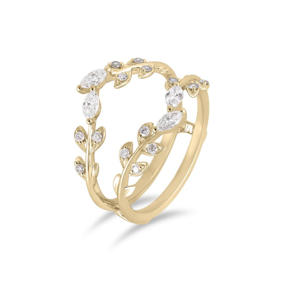 Lab Grown Diamond Round and Marquise Insert in 14K Yellow Gold (3/8 ct. tw.) – Image 4 of 4