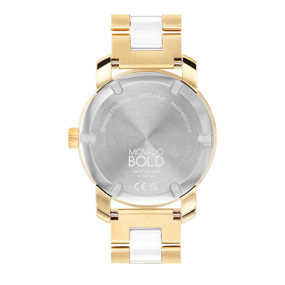 Ceramic Men&rsquo;s Watch in Gold Ion-Plated Stainless Steel – Image 3 of 3