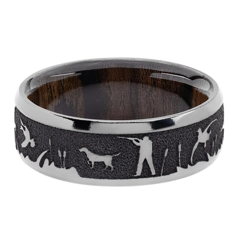 Men&#39;s Duck Hunt Band in Titanium and Cocobolo Hardwood, 8MM – Image 1 of 3