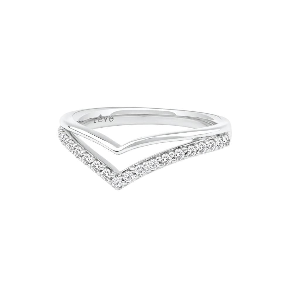 Archer Lab Grown Diamond Chevron Band in 14K White Gold (1/4 ct. tw.) – Image 5 of 5