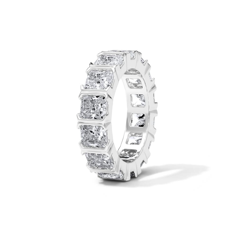 Lab Grown Diamond North-South Half Bezel Eternity Band in Platinum (7 ct. tw.) – Image 3 of 4