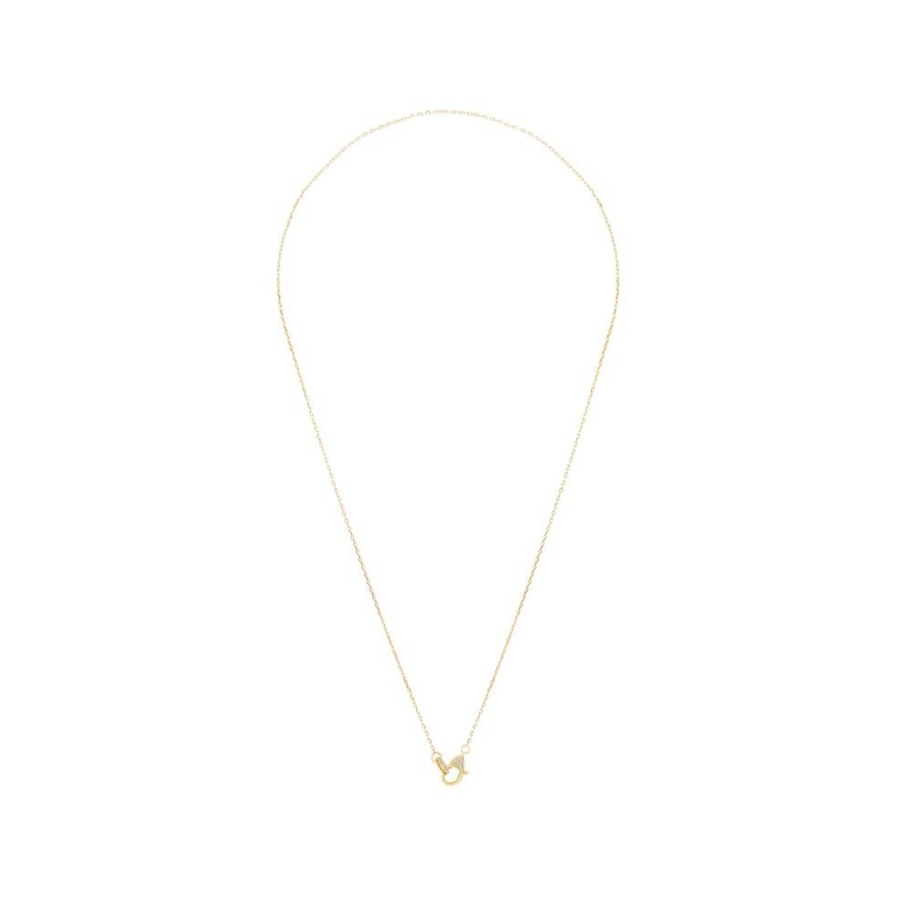 Diamond Lobster Clasp Necklace in 10K Yellow Gold (1/10 ct. tw.) – Image 2 of 3