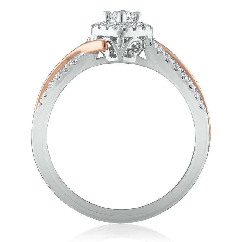 Diamond Promise Ring in 14K White and Rose Gold &#40;1/3 ct. tw.&#41; – Image 2 of 3