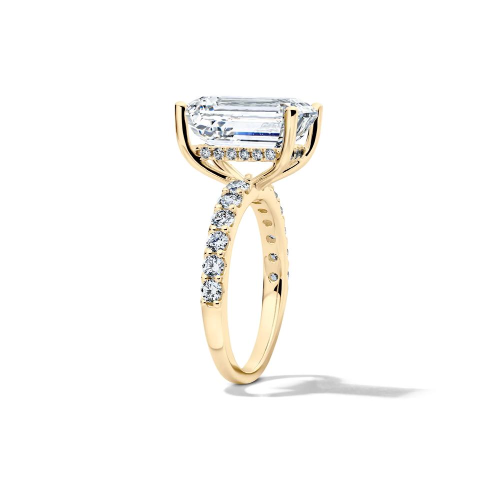 Lab Grown Diamond Emerald-Cut Engagement Ring in 14K Yellow Gold (7 3/4 ct. tw.) – Image 3 of 4
