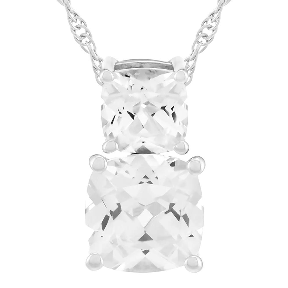 Lab-Created White Sapphire Ring, Earring and Pendant Box Set in Sterling Silver – Image 2 of 4