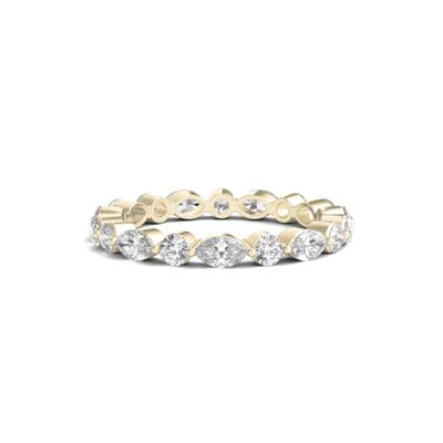Round and Marquise-Cut Lab Grown Diamond Eternity Band in 14k Yellow Gold (1 1/2 ct. tw.)