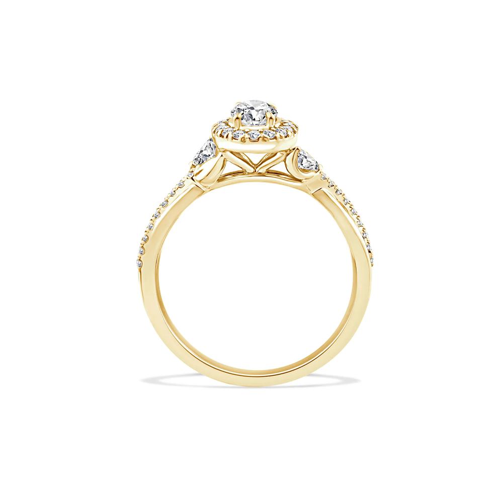 Diamond Oval Engagement Ring in 14K Yellow Gold (5/8 ct. tw.) – Image 2 of 4