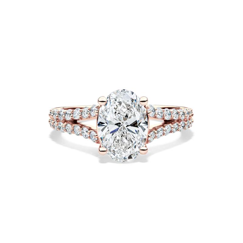 Lab Grown Diamond Oval Engagement Ring in 14K Rose Gold &#40;2 1/2 ct. tw.&#41; – Image 1 of 2