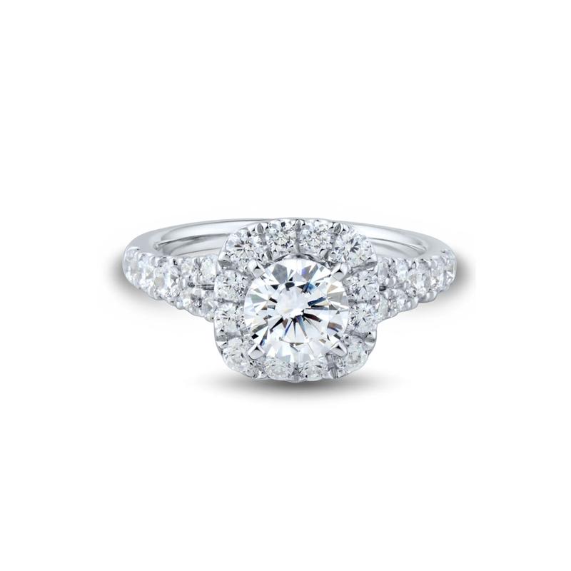 1 ct. tw. Lab Grown Diamond Semi-Mount Engagement Ring in 14K White Gold &#40;Setting Only&#41; – Image 1 of 6