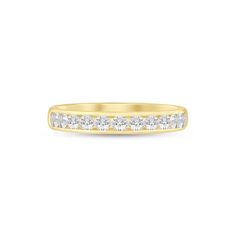 Lab Grown Diamond Channel-Set Band in 14K Yellow Gold (1/2 ct. tw.) – Image 1 of 3