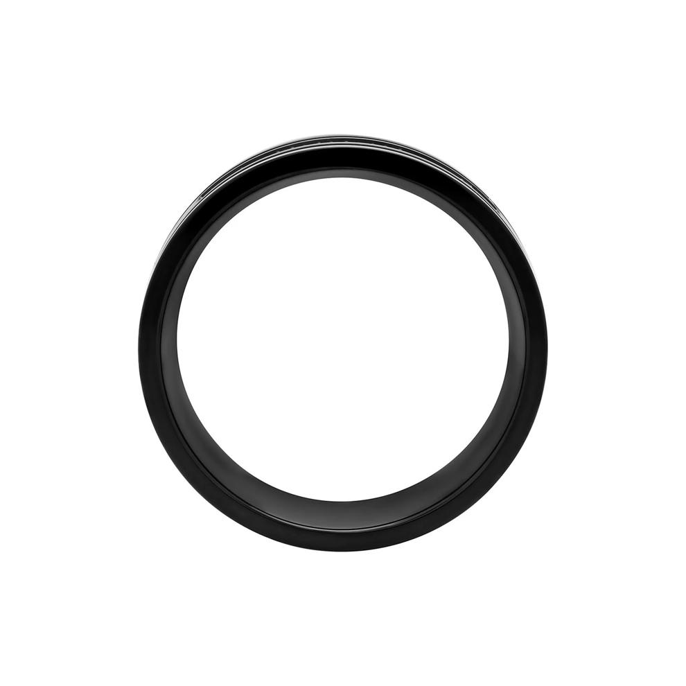 Men's 1/10 ct. tw. Blue Diamond Band in Stainless Steel, 7MM – Image 2 of 3