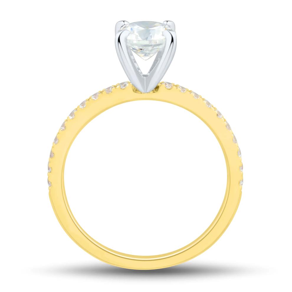 1/5 ct. tw. Diamond Semi-Mount Engagement Ring in 14k Yellow Gold (Setting Only)  – Image 3 of 6