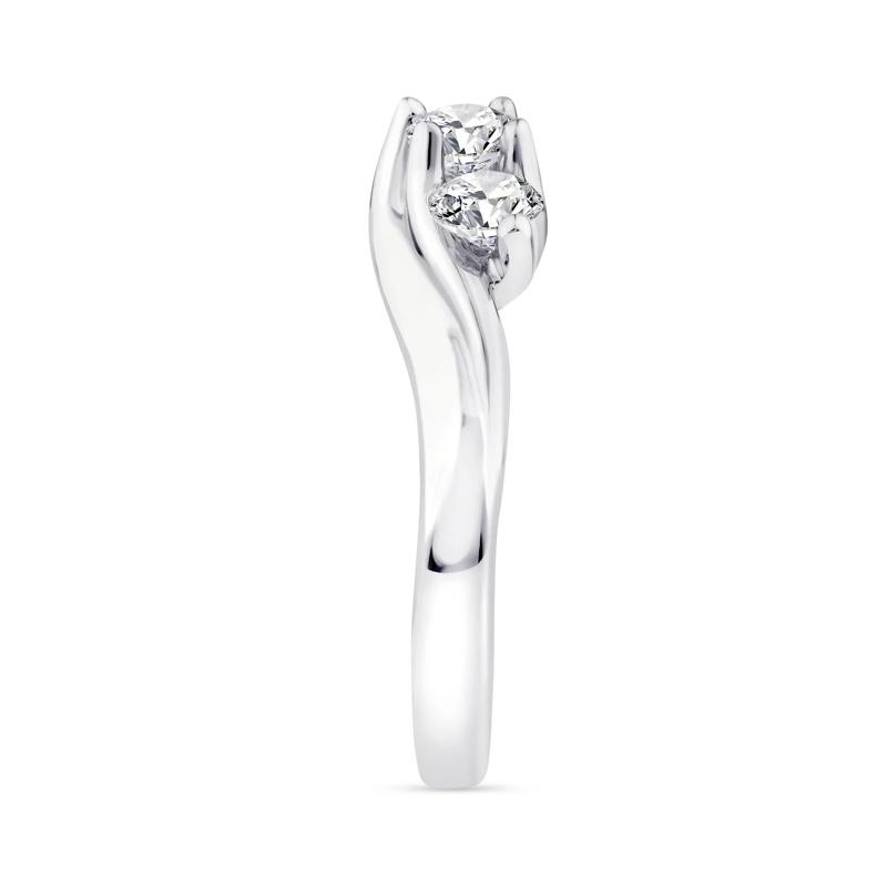 Diamond Three-Stone Ring in 14K White Gold (1 ct. tw.) – Image 3 of 3