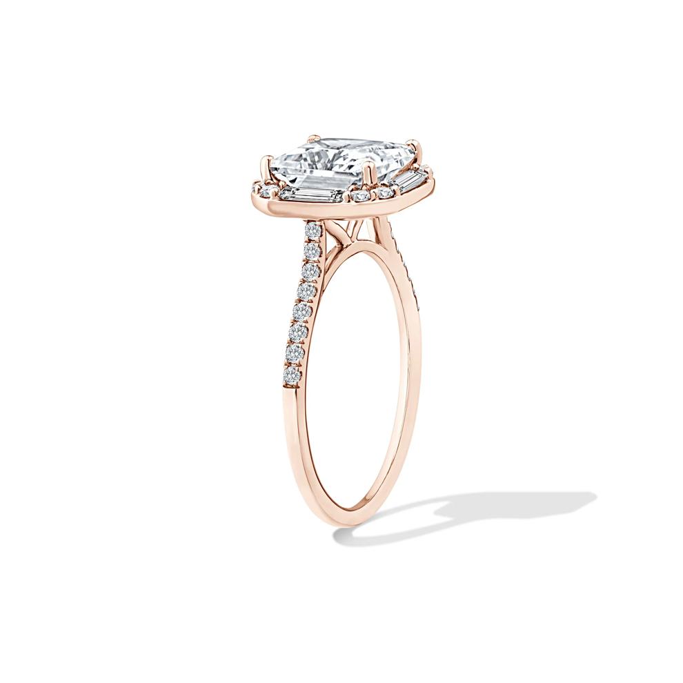 Lab Grown Diamond Princess-Cut Center Halo Engagement Ring in 14K Rose Gold (3 1/2 ct. tw.) – Image 3 of 4