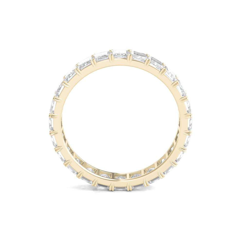 Emerald-Cut Diamond Wedding Band with Eternity Setting in 14K Yellow Gold (3 ct. tw.) – Image 2 of 3
