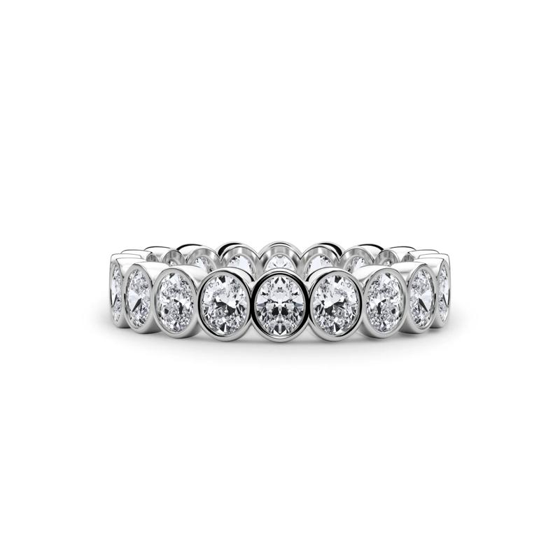 Diamond Oval Bezel Eternity Band in Platinum &#40;2 ct. tw.&#41; – Image 1 of 4