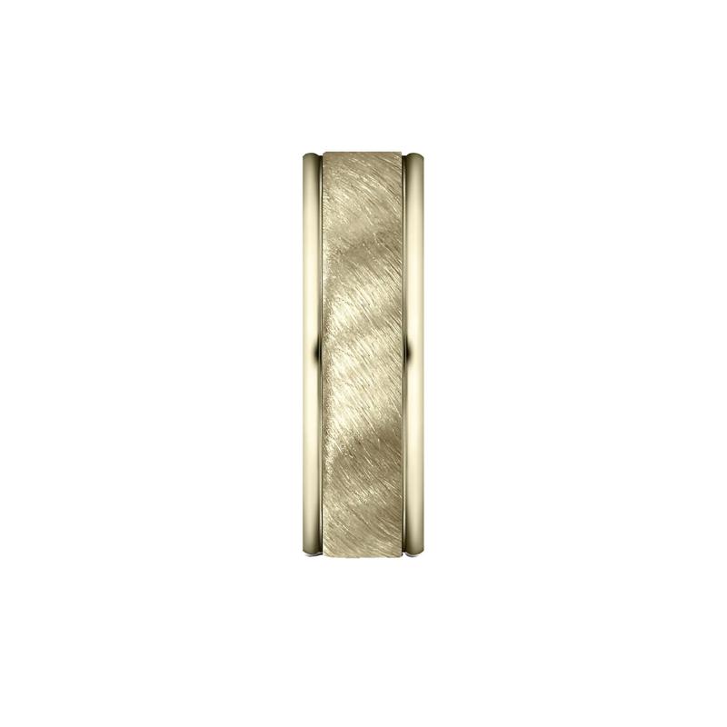 Men's Satin Finish Band in 10K Yellow Gold, 6MM – Image 3 of 3