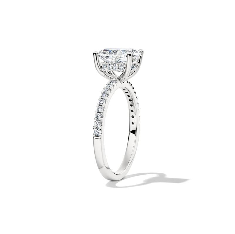 Lab Grown Diamond Elongated Cushion Engagement Ring in 14K White Gold &#40;2 1/4 ct. tw.&#41; – Image 3 of 5