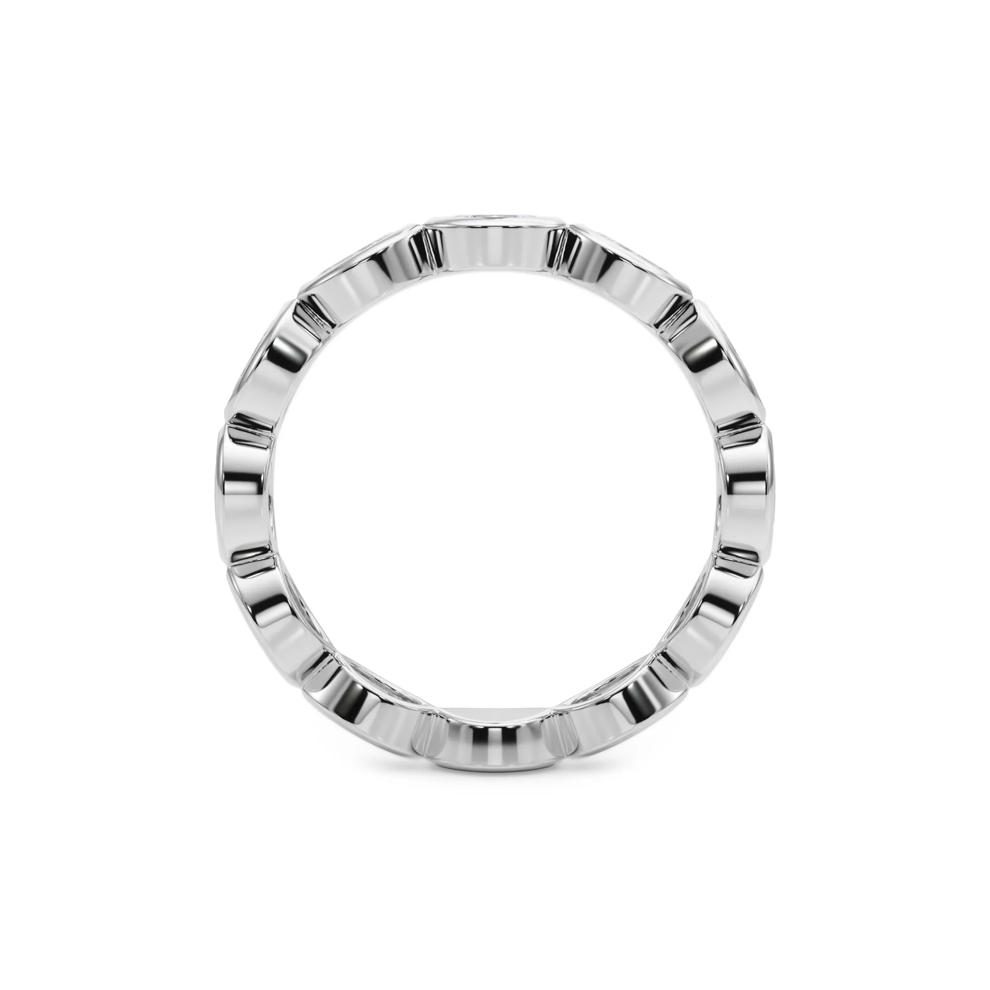 Lab Grown Diamond Bezel-Set Marquise True Eternity Band in Platinum – Image 2 of 5