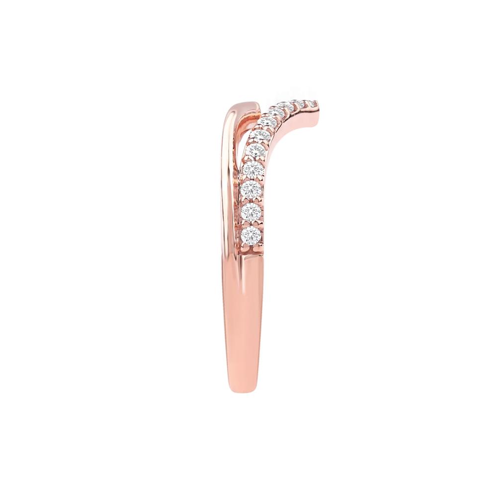 Archer Lab Grown Diamond Chevron Band in 14K Rose Gold (1/4 ct. tw.) – Image 3 of 5