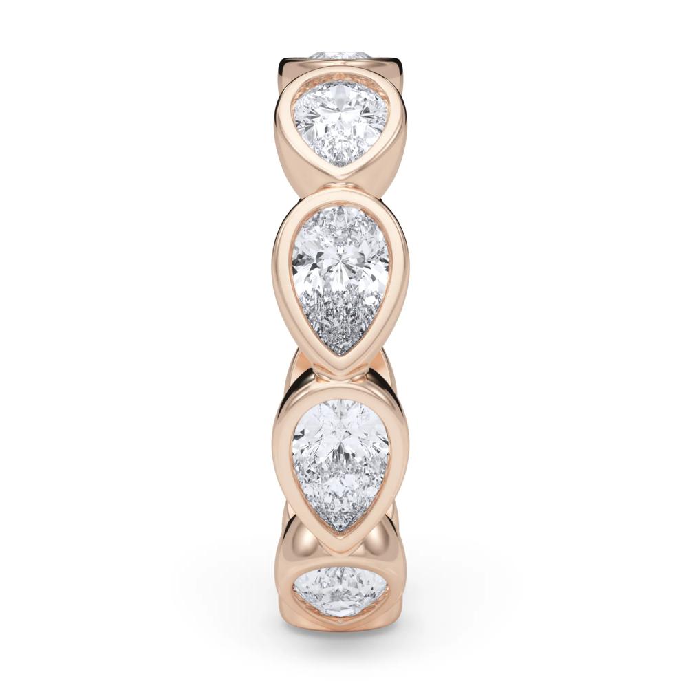Diamond Bezel Pear-Cut Eternity Band in 14K Rose Gold (2 1/4 ct. tw.) – Image 3 of 5