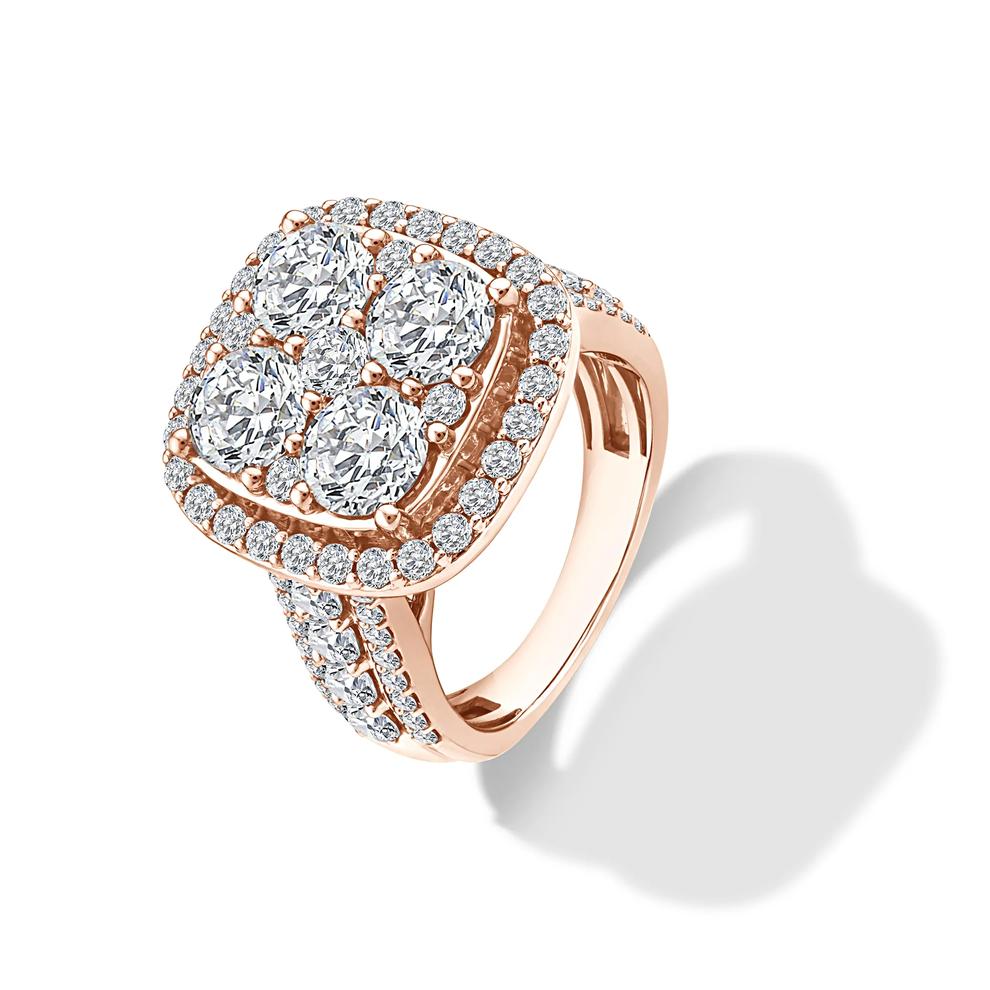 Lab Grown Diamond Halo Center Composite Engagement Ring in 10K Rose Gold (5 ct. tw.) – Image 4 of 4