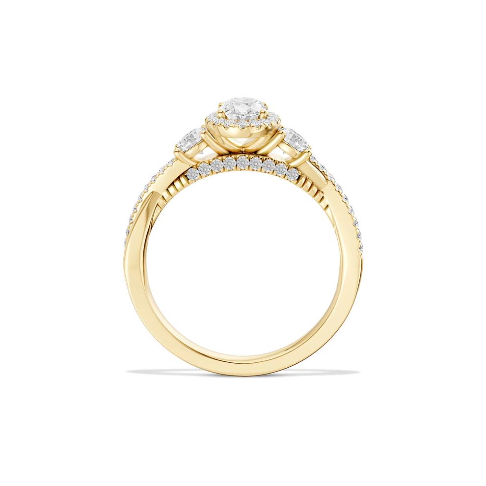 Diamond Oval Center Bridal Set in 14K Yellow Gold (1 ct. tw.) – Image 2 of 4