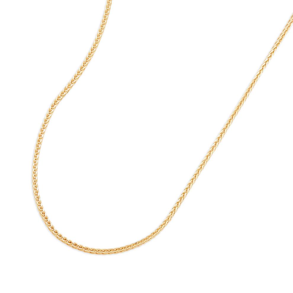 Hollow Square Wheat Chain in 14K Yellow Gold, 2.3mm, 18" – Image 4 of 4