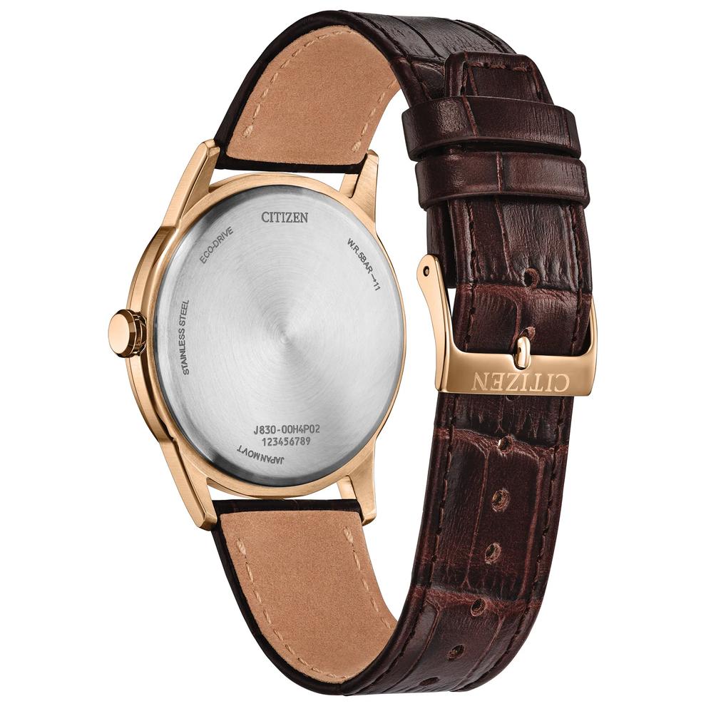 Men's Dress Classic Rolan Watch in Brown Leather – Image 2 of 3