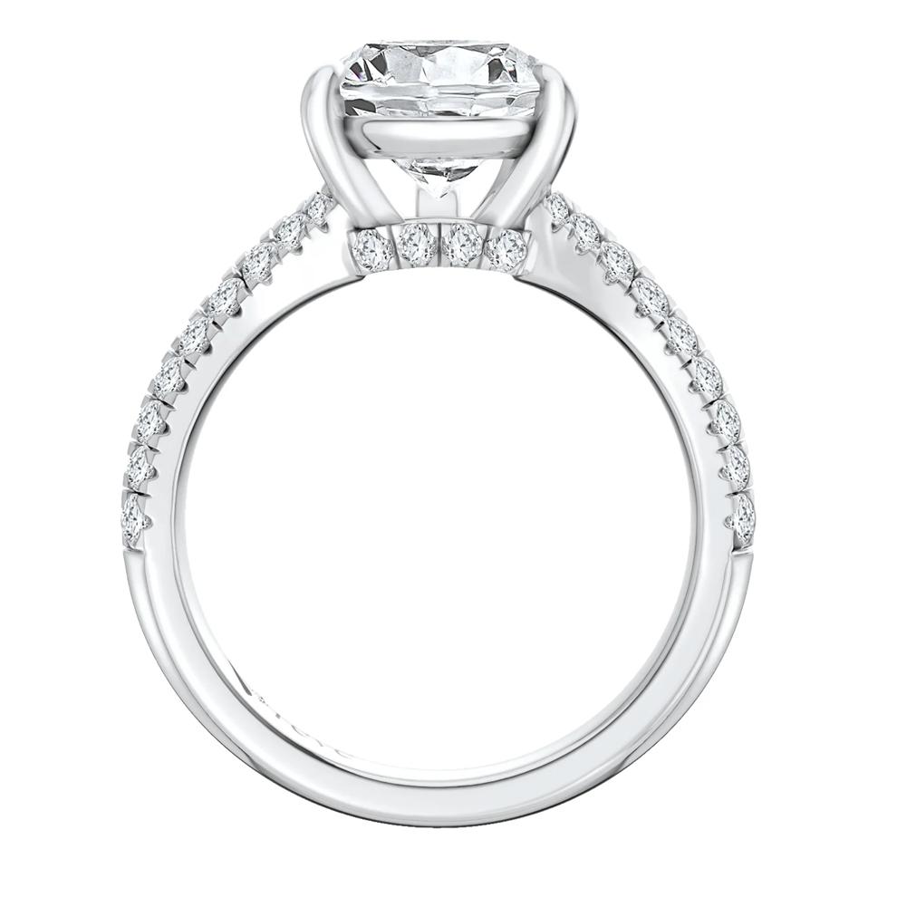 Zoe Lab Grown Diamond Pear-Shaped &amp; Round Engagement Ring in 14K White Gold (4 1/2 ct. tw.) – Image 4 of 5
