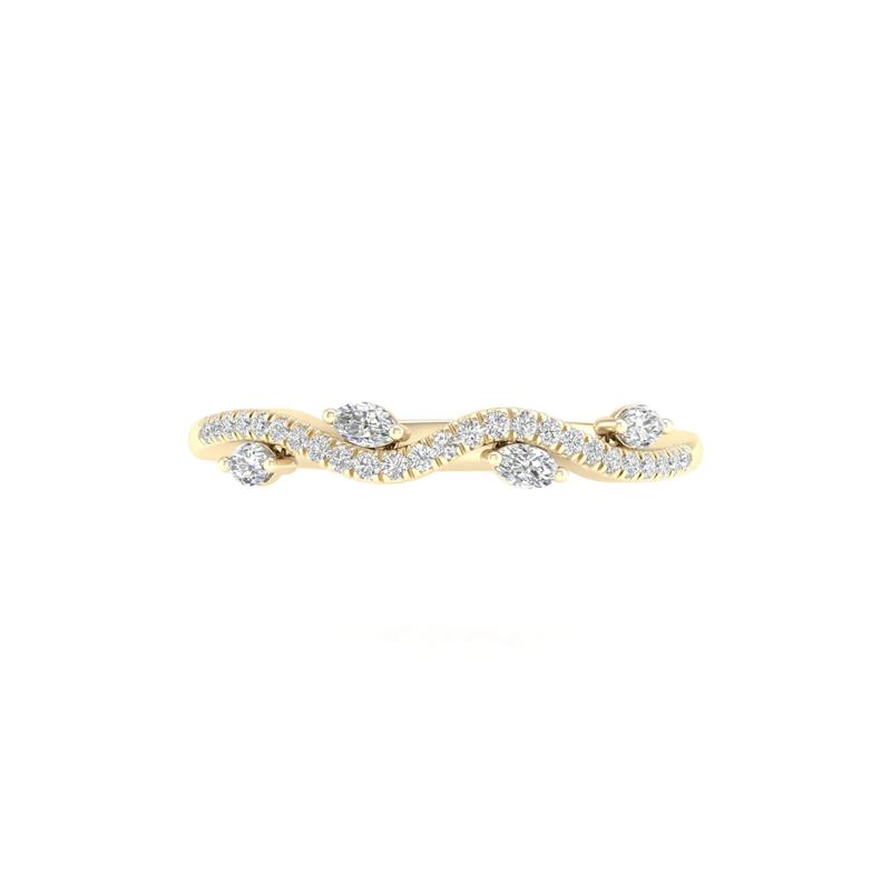 Diamond Vine Anniversary Band in 14K Yellow Gold &#40;1/4 ct. tw.&#41; – Image 4 of 5