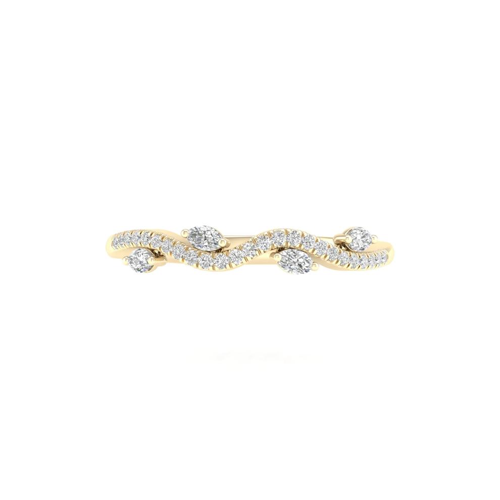Diamond Vine Anniversary Band in 14K Yellow Gold (1/4 ct. tw.) – Image 4 of 5