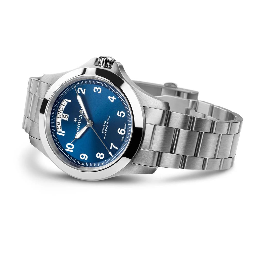 Khaki Field King Day-Date Watch with Stainless Steel Bracelet – Image 3 of 4