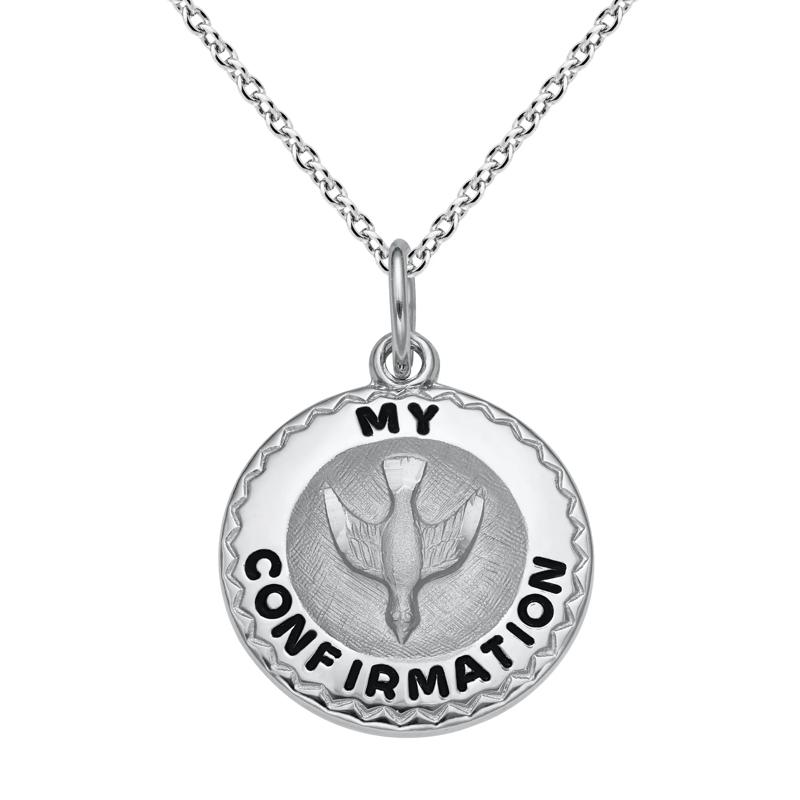 Confirmation Dove Pendant in Sterling Silver, 18&quot; – Image 1 of 3