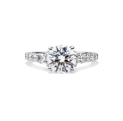 Lab Grown Diamond Round Engagement Ring in 14K White Gold (2-3/4 ct. tw.)