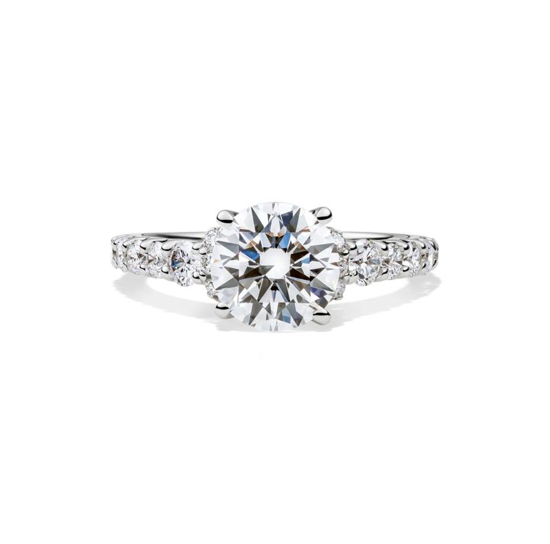 Lab Grown Diamond Round Engagement Ring in 14K White Gold &#40;2-3/4 ct. tw.&#41; – Image 1 of 4