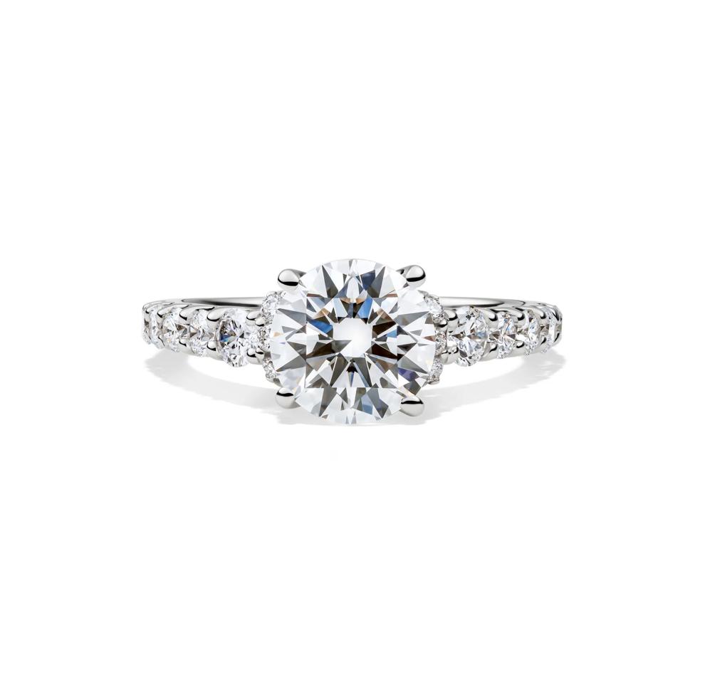 Lab Grown Diamond Round Engagement Ring in 14K White Gold (2-3/4 ct. tw.) – Image 1 of 4
