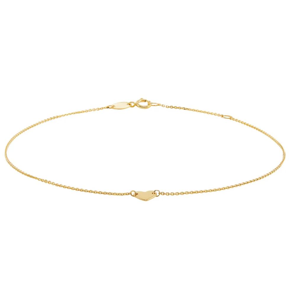 Heart Anklet in 14K Yellow Gold – Image 2 of 2