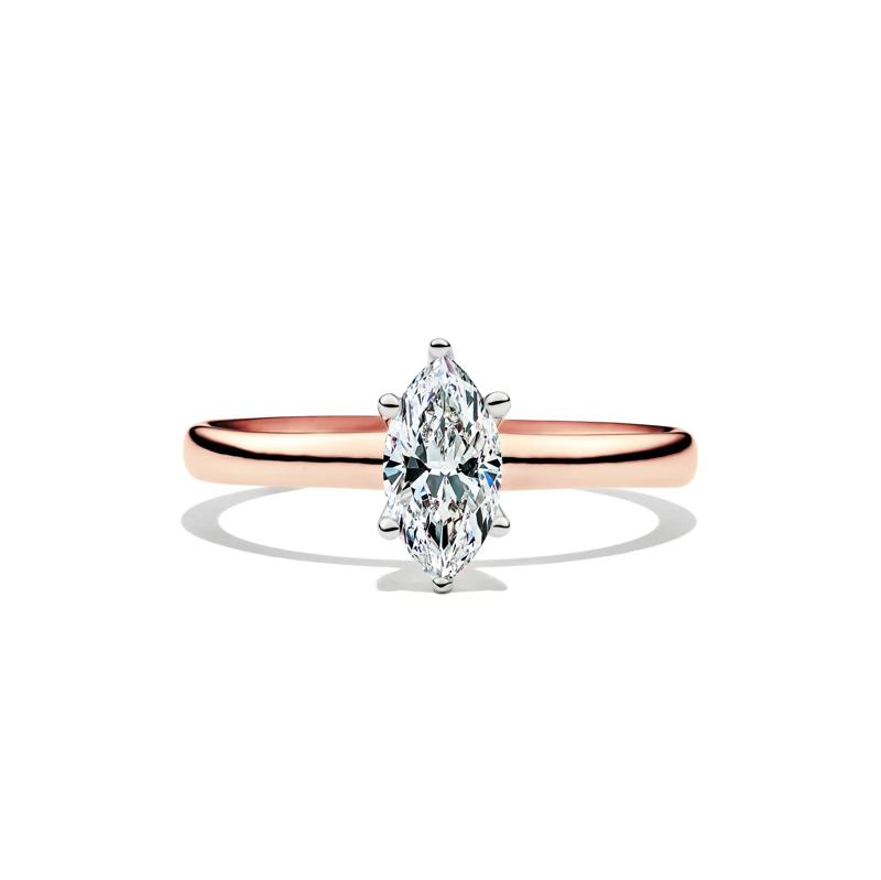 Diamond Marquise Solitaire Engagement Ring in 14K Rose Gold &#40;3/4 ct.&#41; – Image 1 of 5