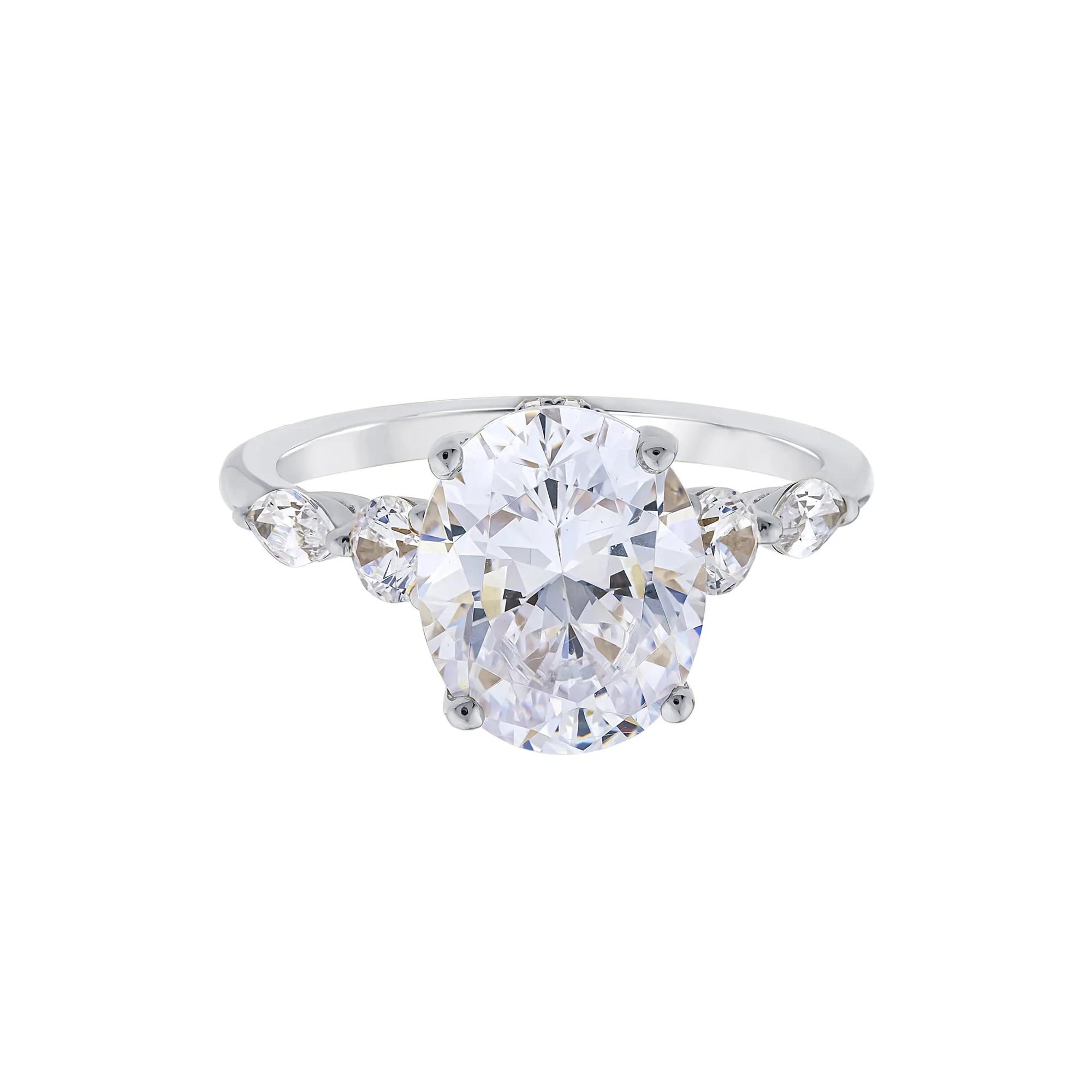 Helzberg Lab Grown Diamonds Engagement Ring in 14K White Gold (3 3/4 ct ...