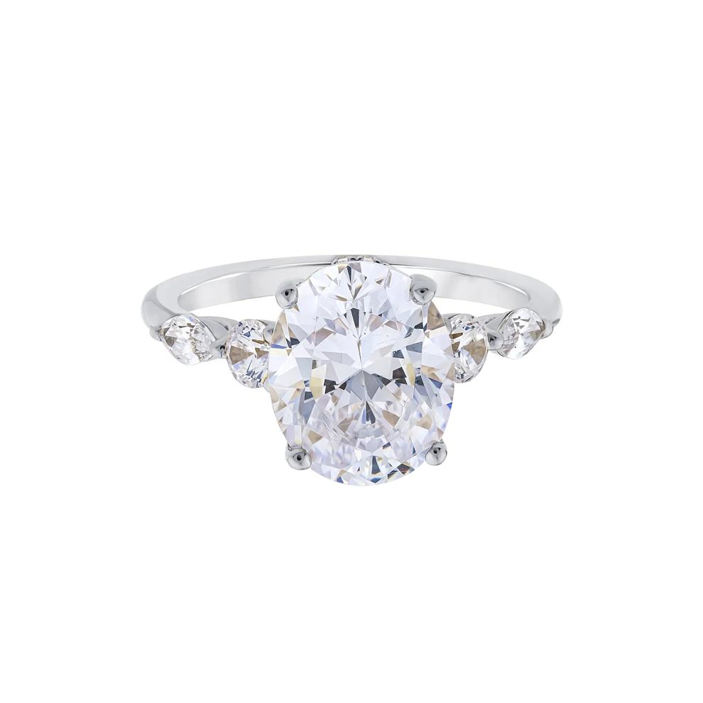 Lab Grown Diamond Engagement Ring in 14K White Gold (3 3/4 ct. tw.) – Image 1 of 3