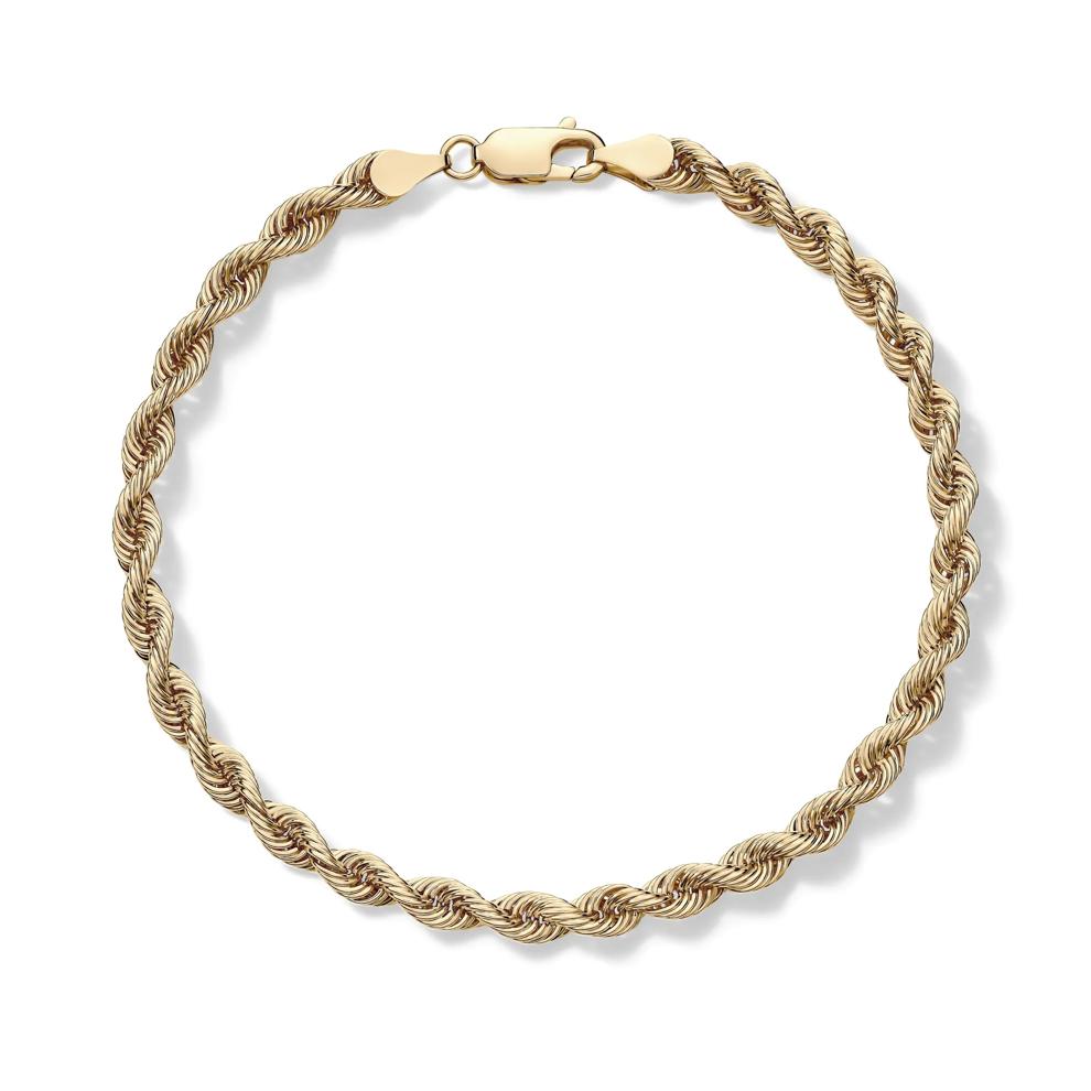 Solid Silk Rope Bracelet in 14K Yellow Gold, 4.3MM, 8.5" – Image 2 of 2